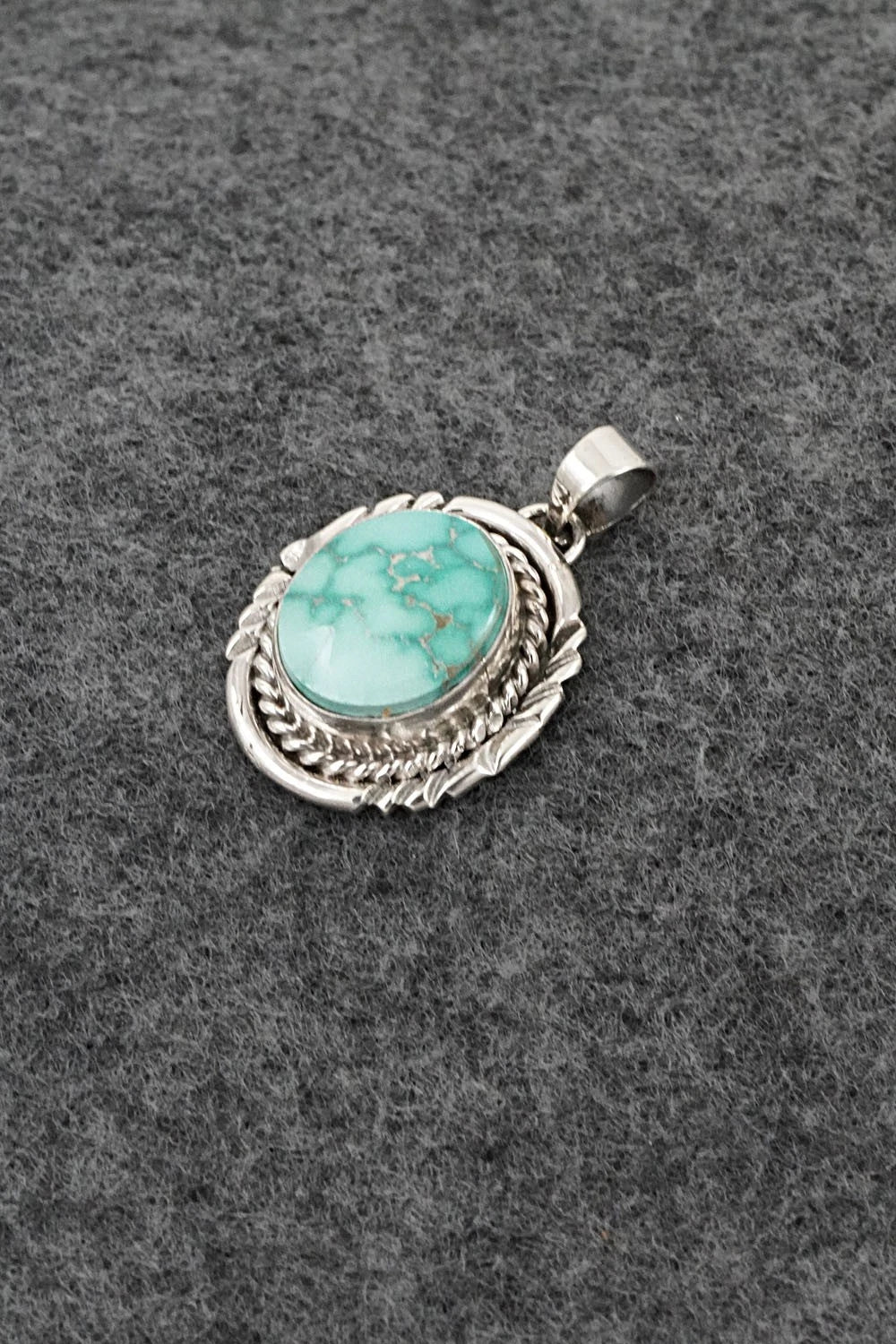 Turquoise and Sterling Silver Pendant - Gene Martinez