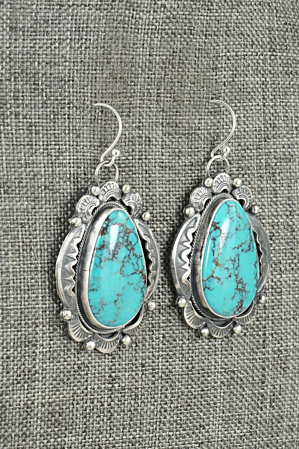 Turquoise & Sterling Silver Earrings - Jackson Hoskie
