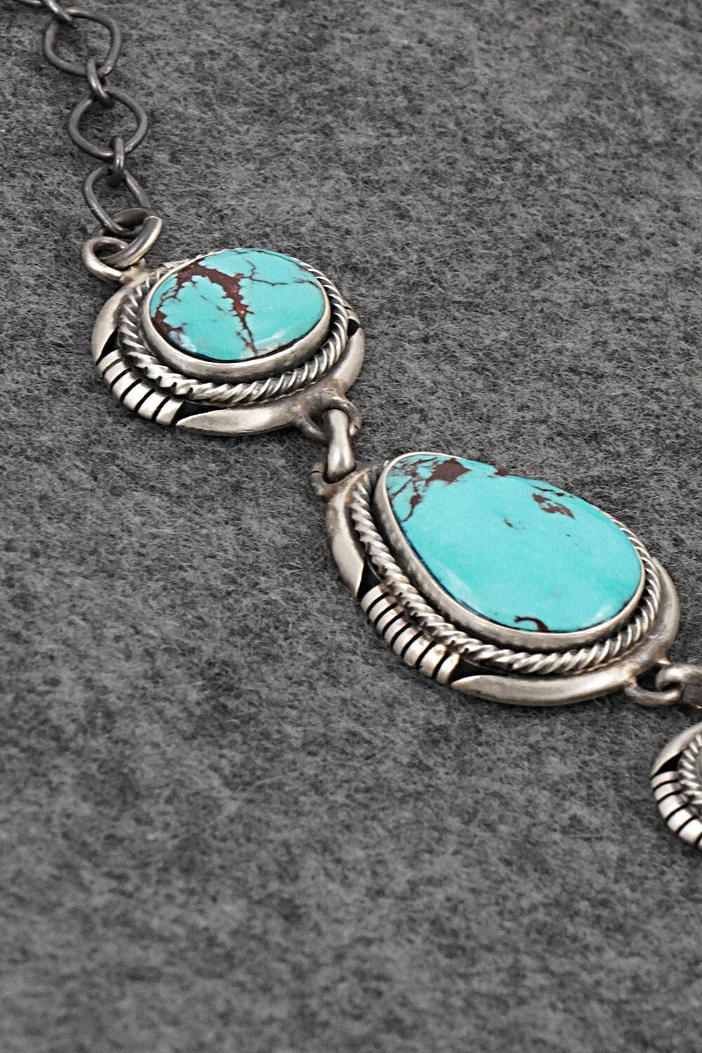 Turquoise & Sterling Silver Necklace Set - Paul Livingston