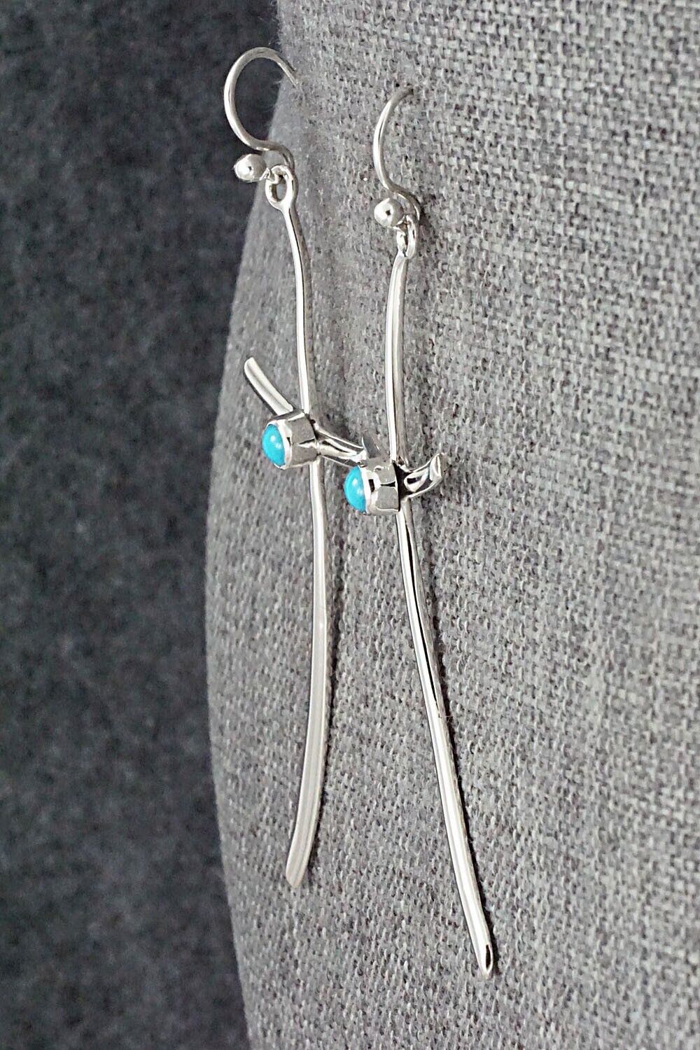Turquoise & Sterling Silver Earrings - Raymond Coriz