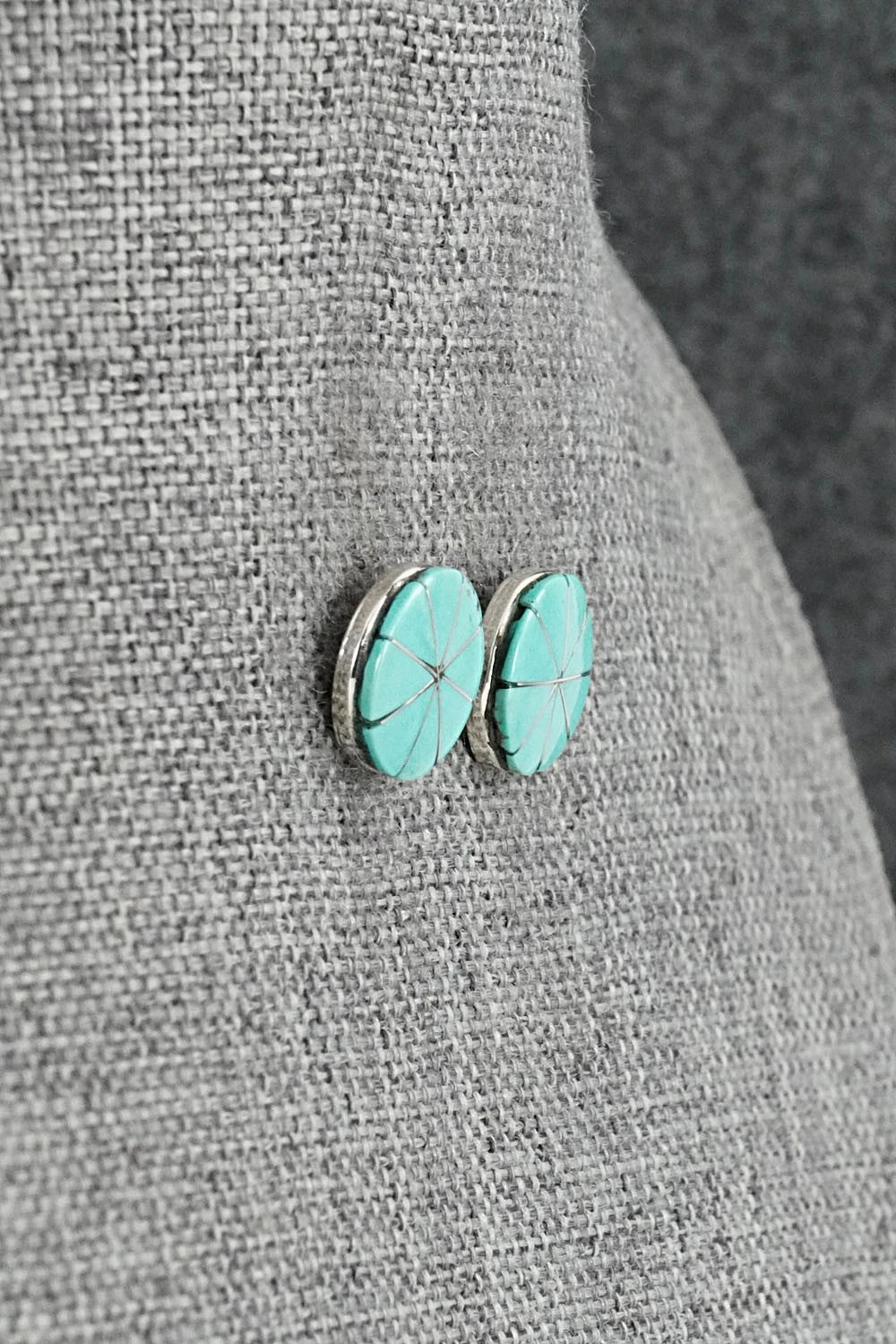 Turquoise & Sterling Silver Earrings - Johnson Laweka
