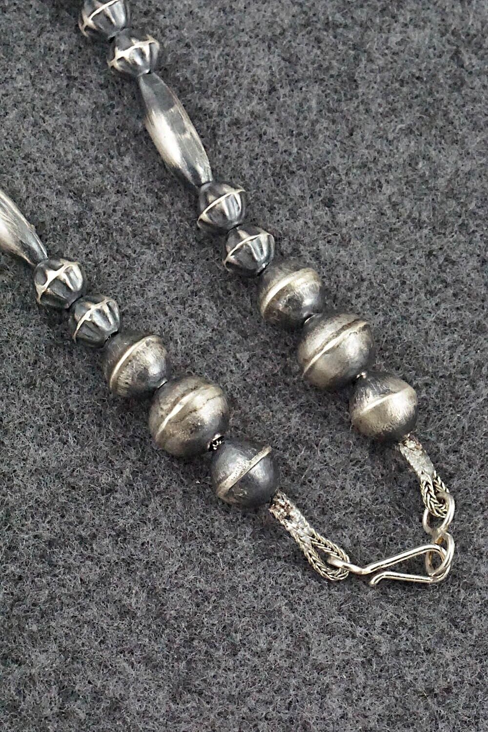 Sterling Silver Navajo Pearl Necklace 22" - Vintage