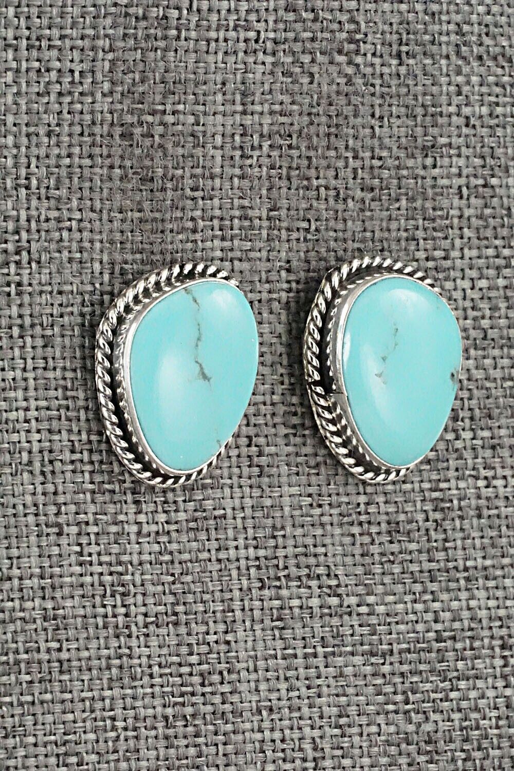 Turquoise & Sterling Silver Earrings - Marco Begaye