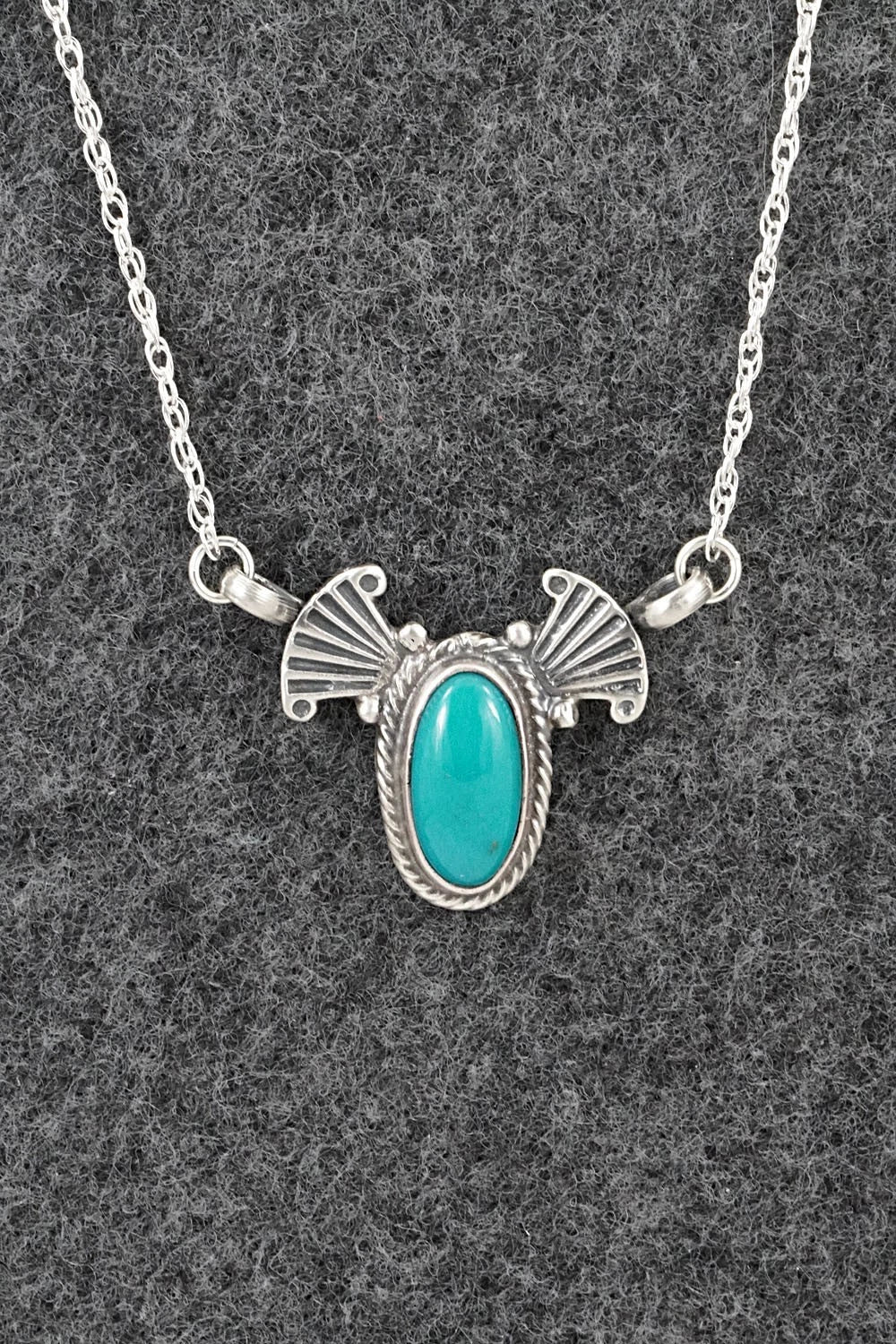 Turquoise & Sterling Silver Necklace - Verley Betone