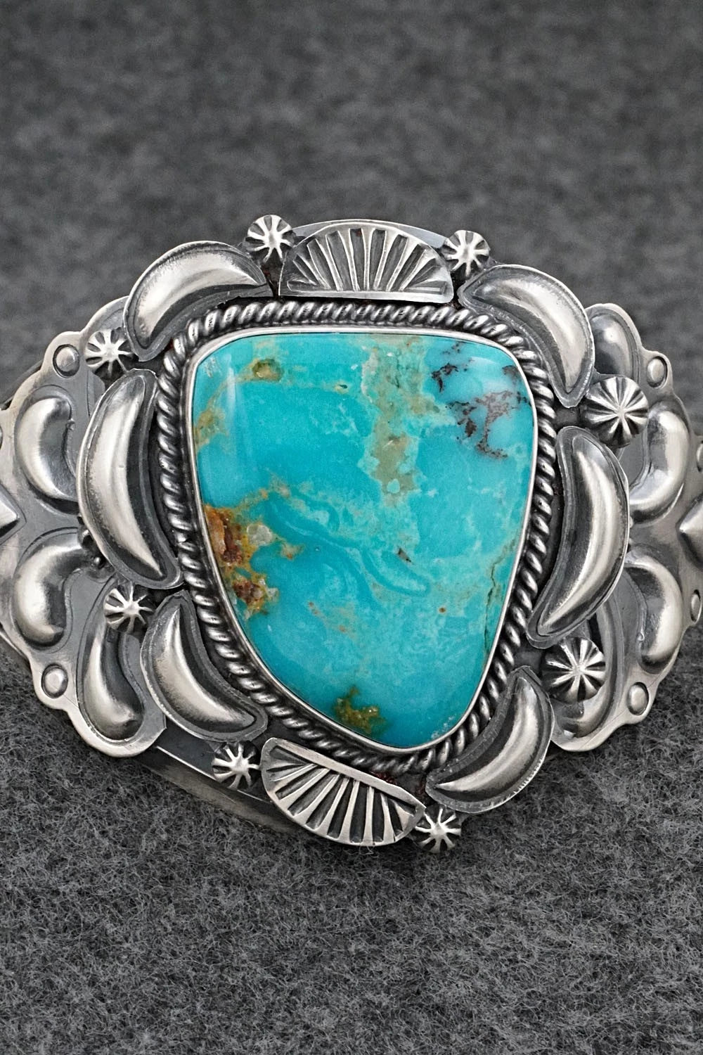 Turquoise & Sterling Silver Bracelet - Raymond Delgarito