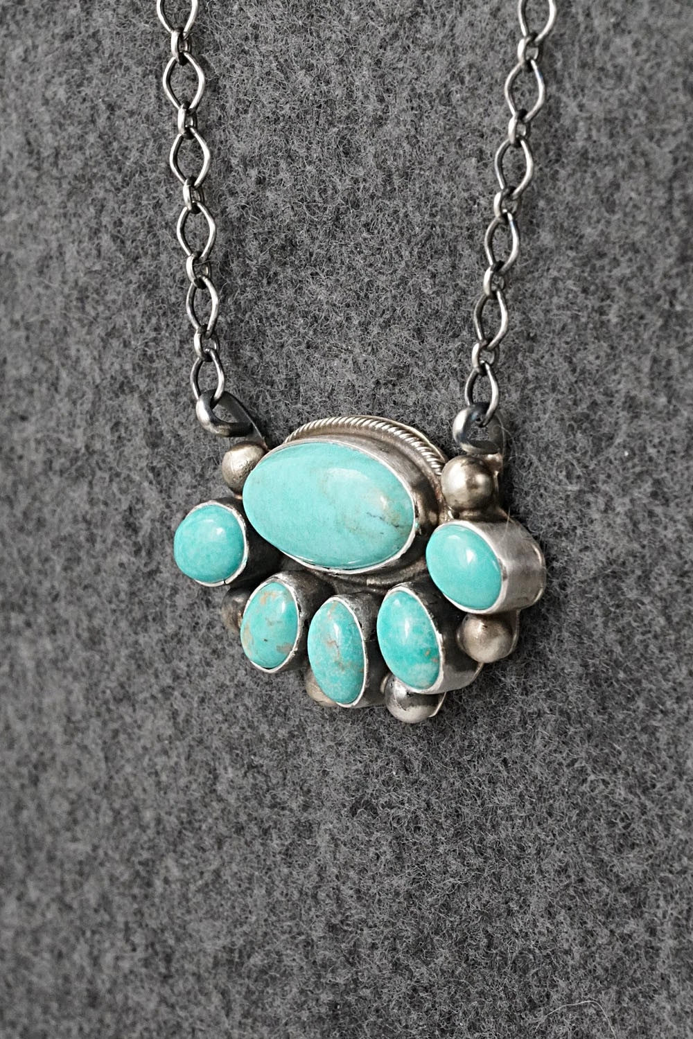 Turquoise & Sterling Silver Necklace - Kathleen Livingston