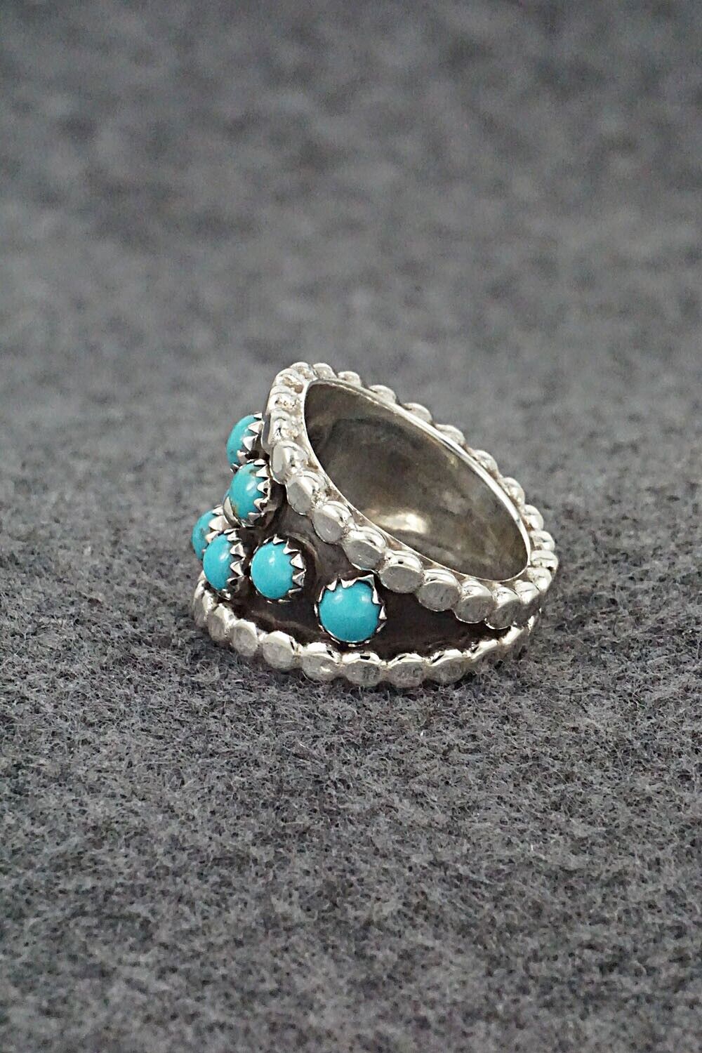 Turquoise & Sterling Silver Ring - Thomas Yazzie - Size 6.5