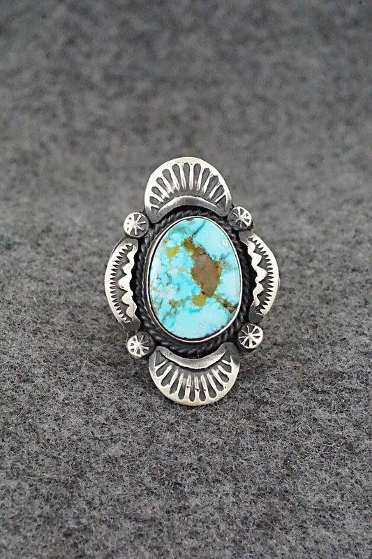 Turquoise & Sterling Silver Ring - Gilbert Tom - Size 7