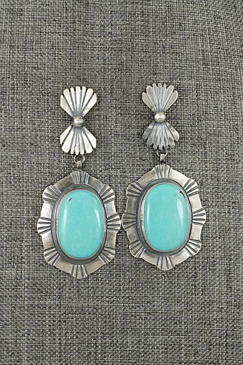 Turquoise & Sterling Silver Earrings - Mark Yazzie