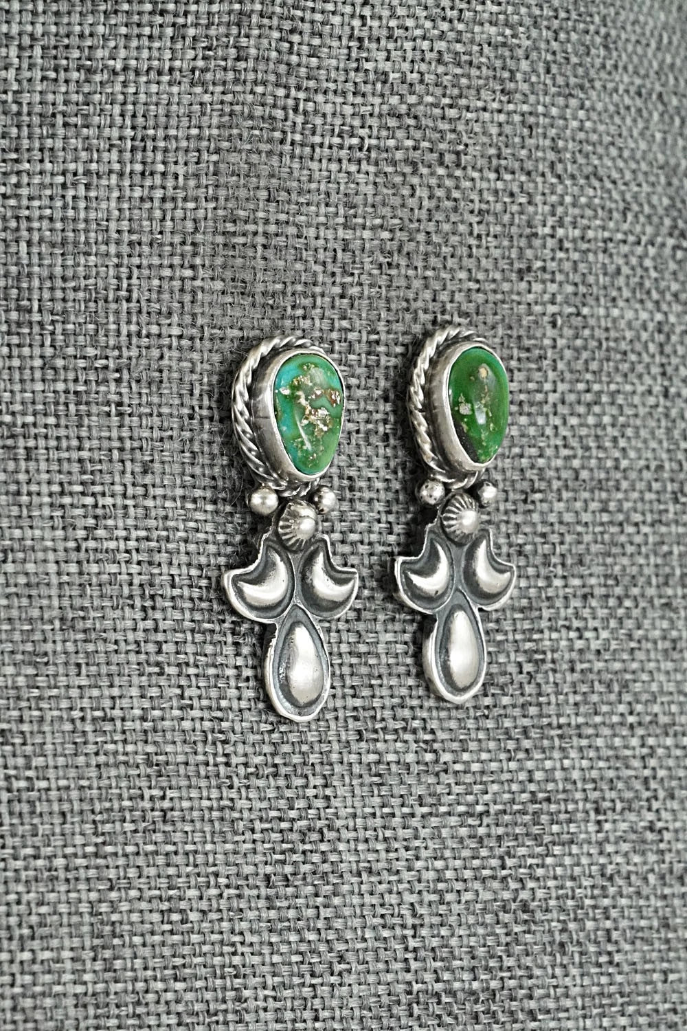 Turquoise & Sterling Silver Squash Blossom Set - Adrienne Gordon