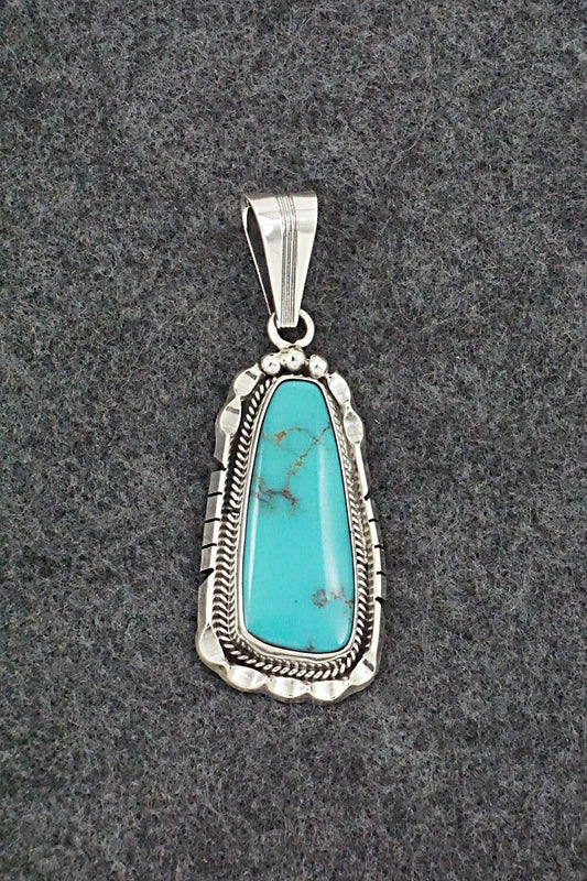 Turquoise & Sterling Silver Pendant - Samuel Yellowhair