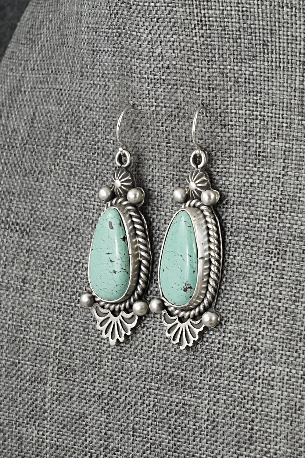 Turquoise & Sterling Silver Earrings - Michael Calladitto