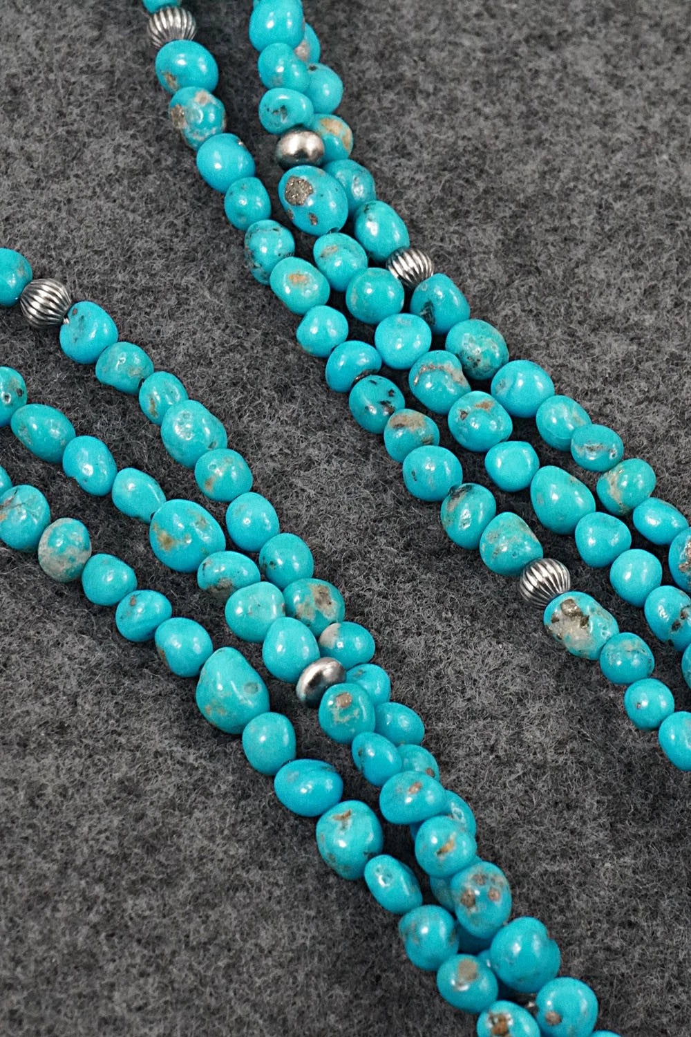Turquoise & Sterling Silver Necklace - Theresa Skeets