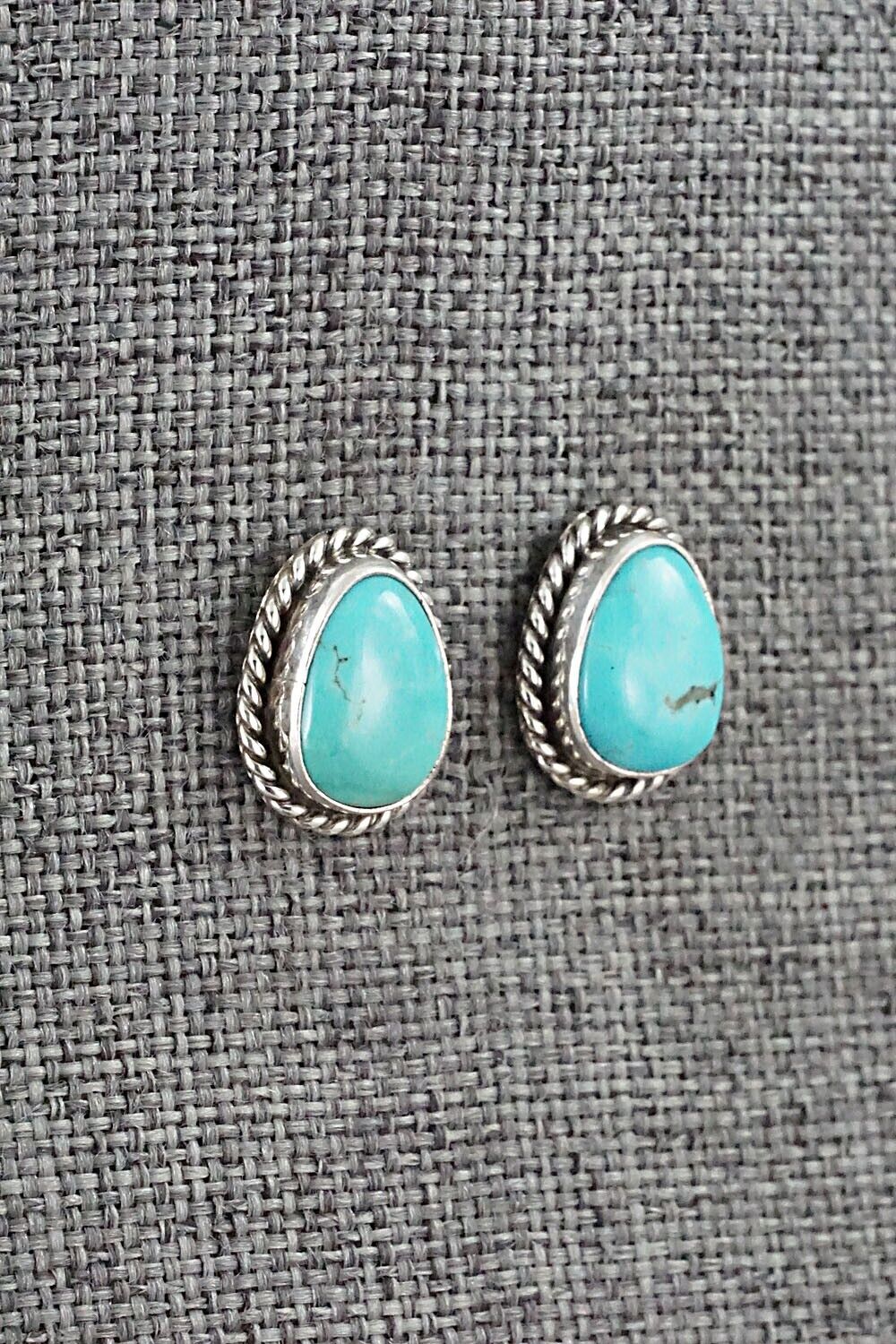 Turquoise & Sterling Silver Earrings - Marco Begaye