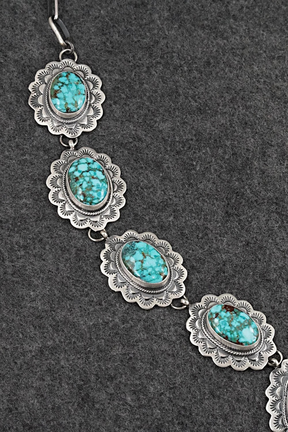 Turquoise & Sterling Silver Necklace and Earrings Set - Bob Becenti