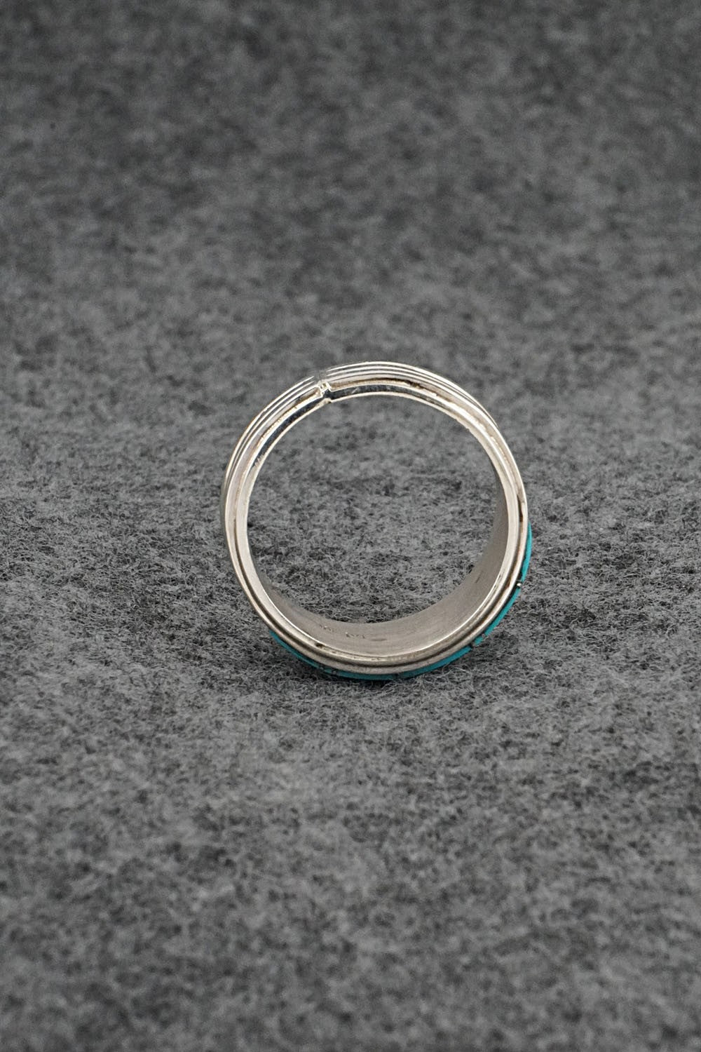 Turquoise & Sterling Silver Ring - Wilbert Muskett Jr. - Size 9.5