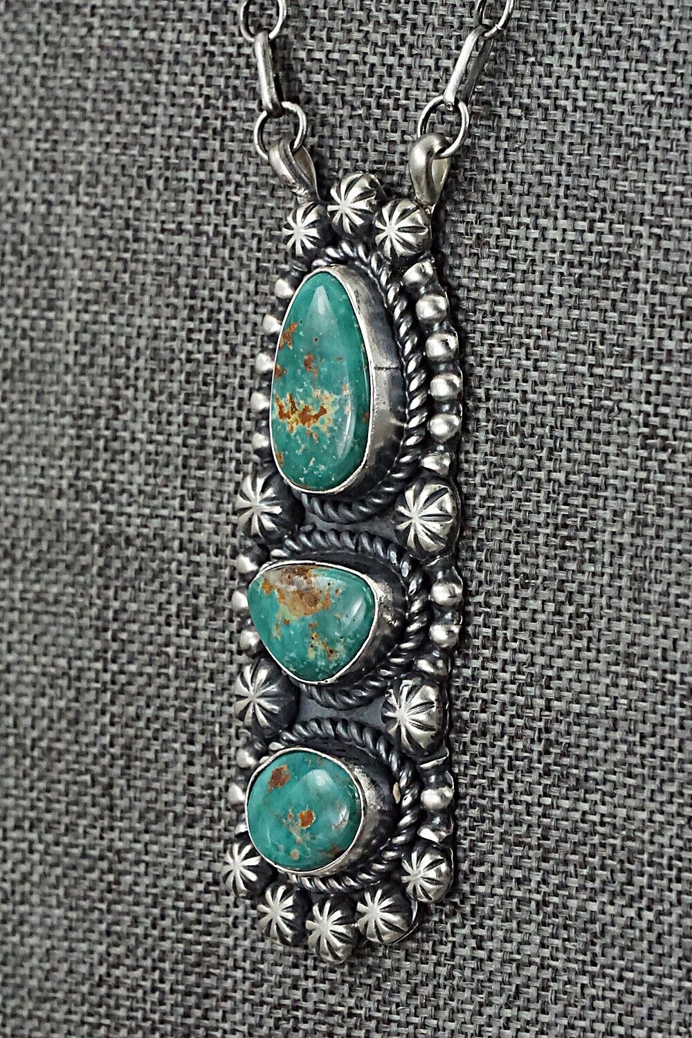 Turquoise & Sterling Silver Necklace - Jeff James