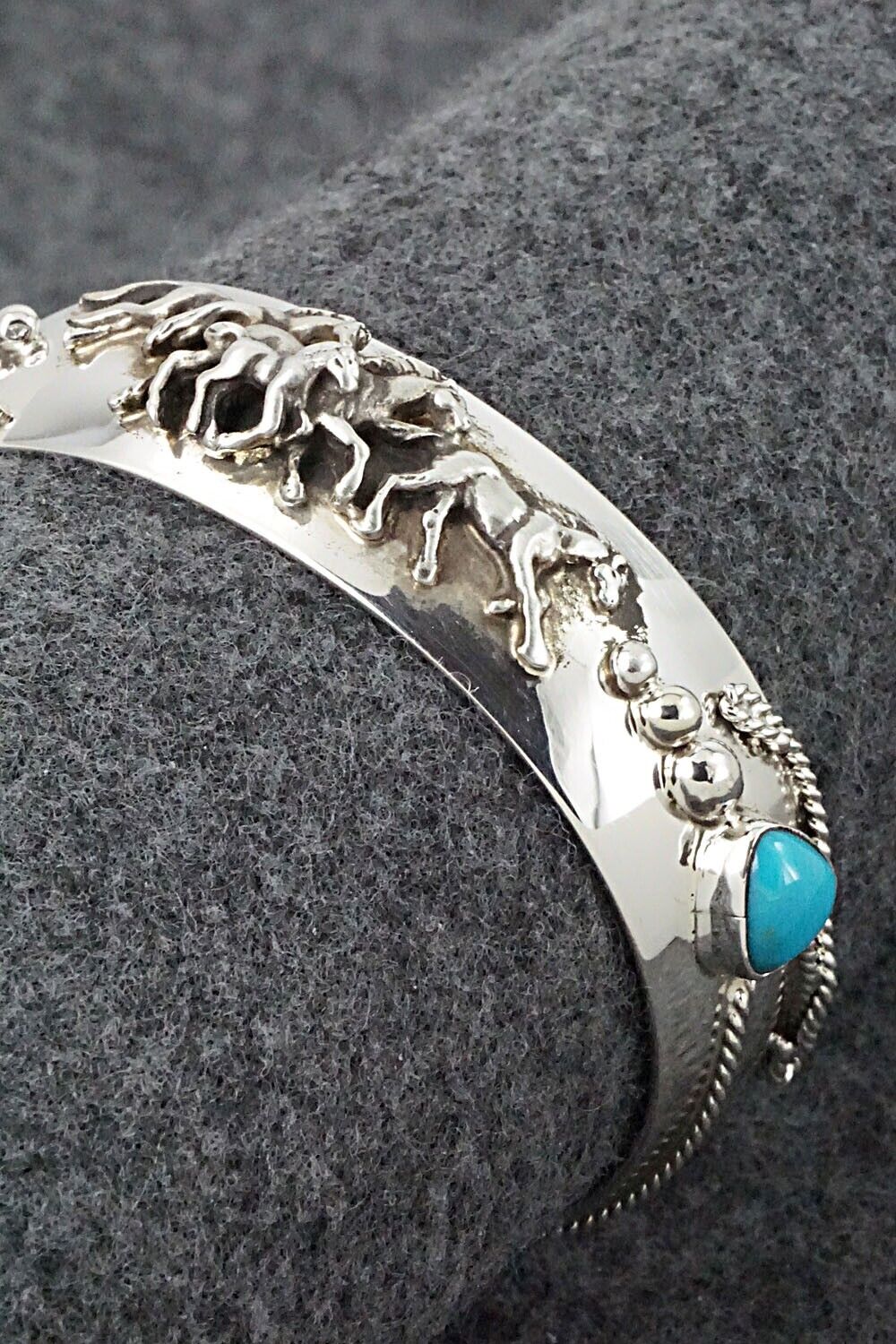 Turquoise & Sterling Silver Bracelet - Bobby Platero