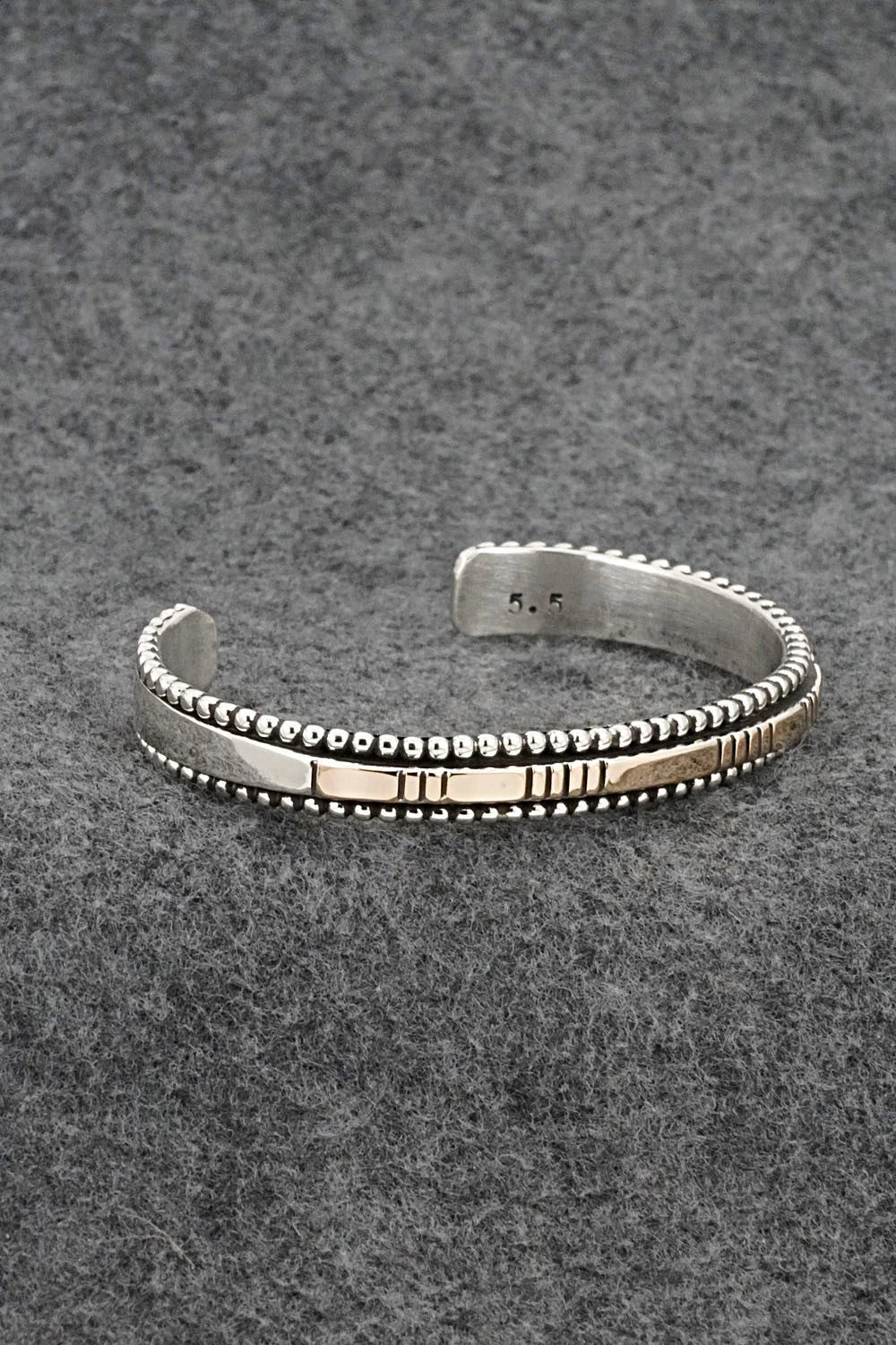 Sterling Silver and 14k Gold Bracelet - Jonathan Nez
