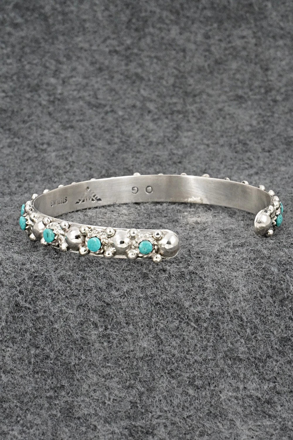 Turquoise & Sterling Silver Bracelet - Gilbert Weebothee