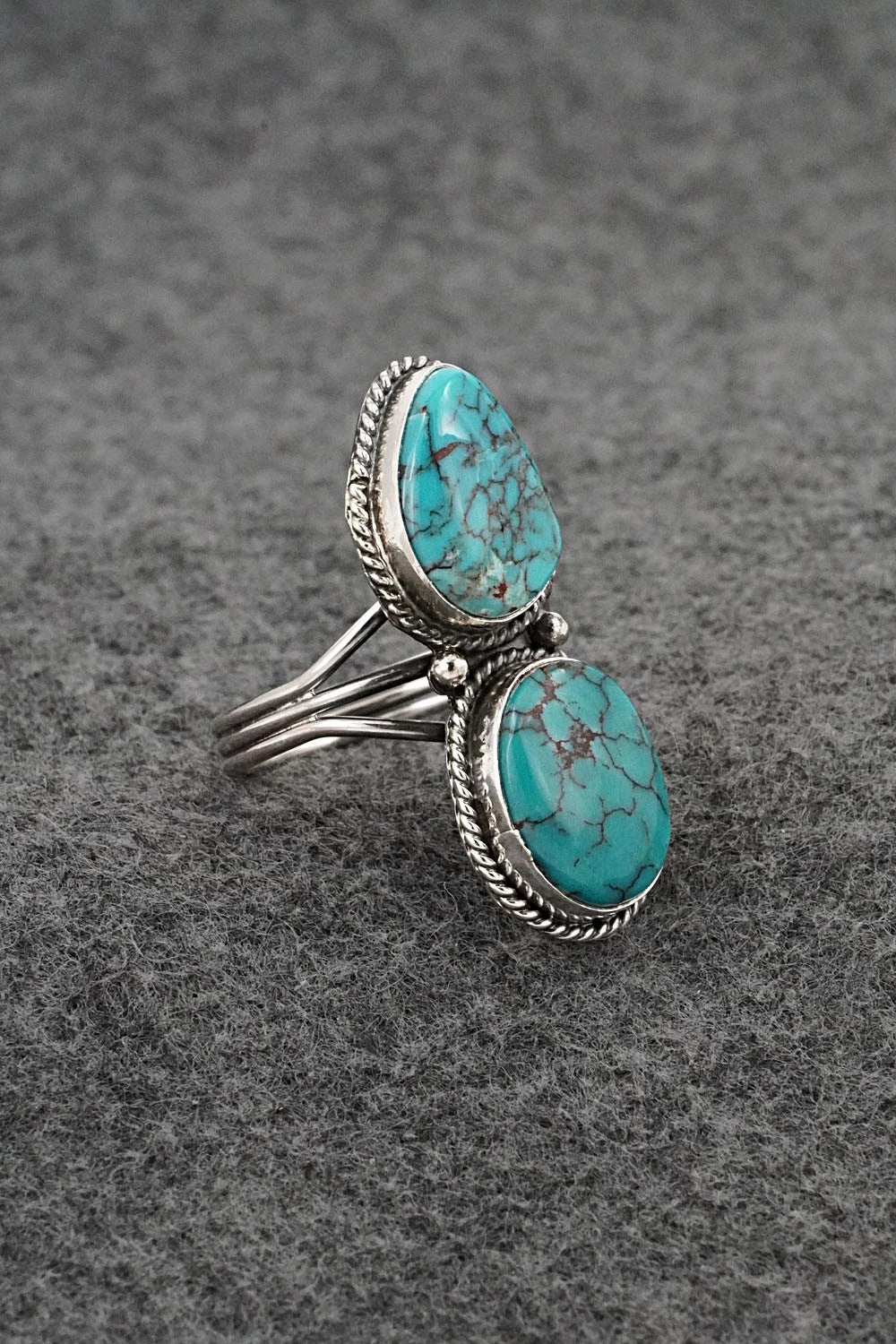 Turquoise & Sterling Silver Ring - Rena Begay - Size 8