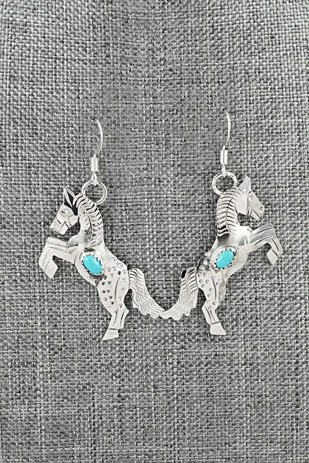 Turquoise & Sterling Silver Earrings - Louise Yazzie
