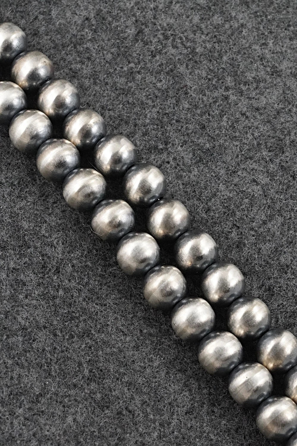 Sterling Silver Navajo Pearl Necklace 28" - Dorinda Mariano