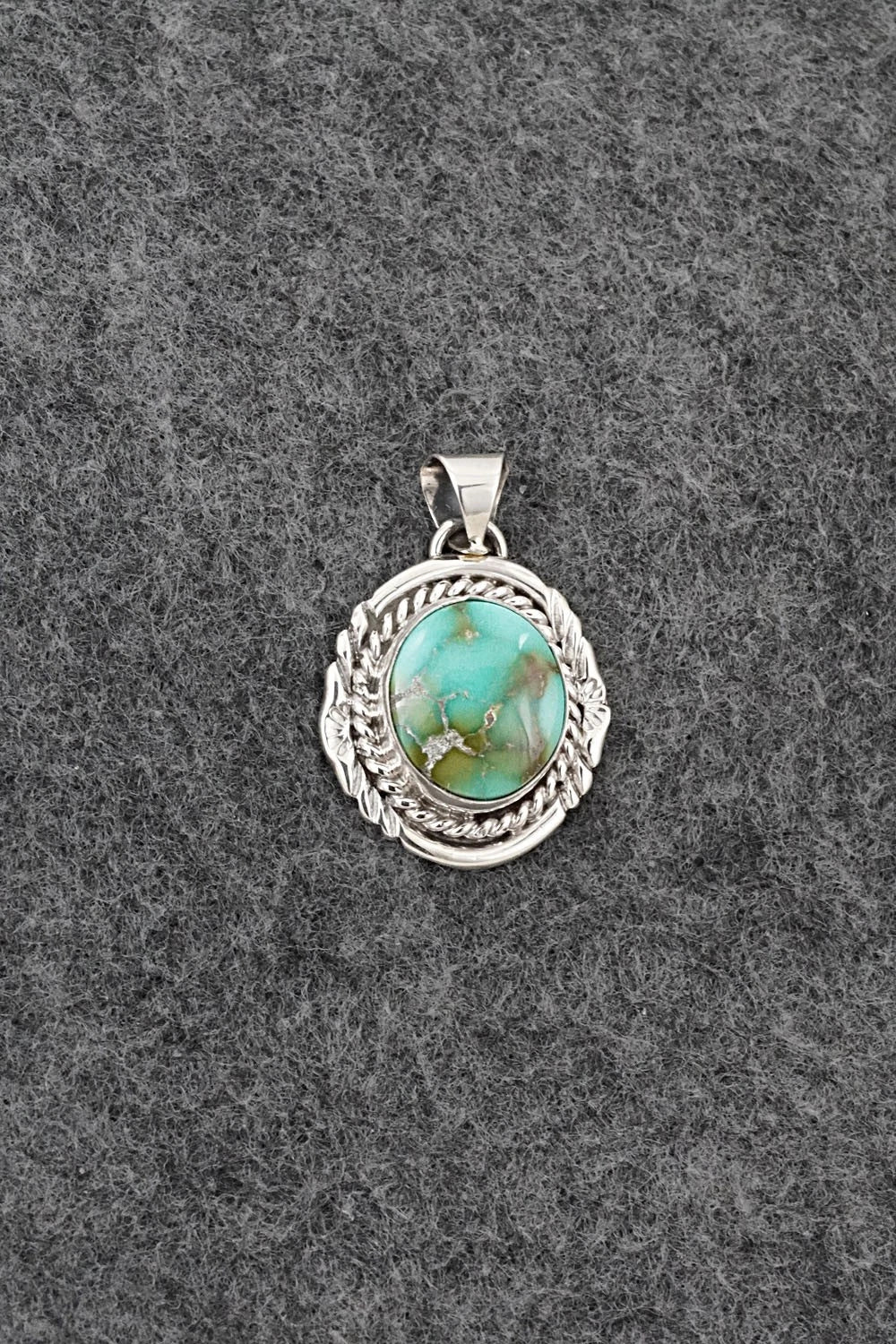 Turquoise and Sterling Silver Pendant - Gene Martinez
