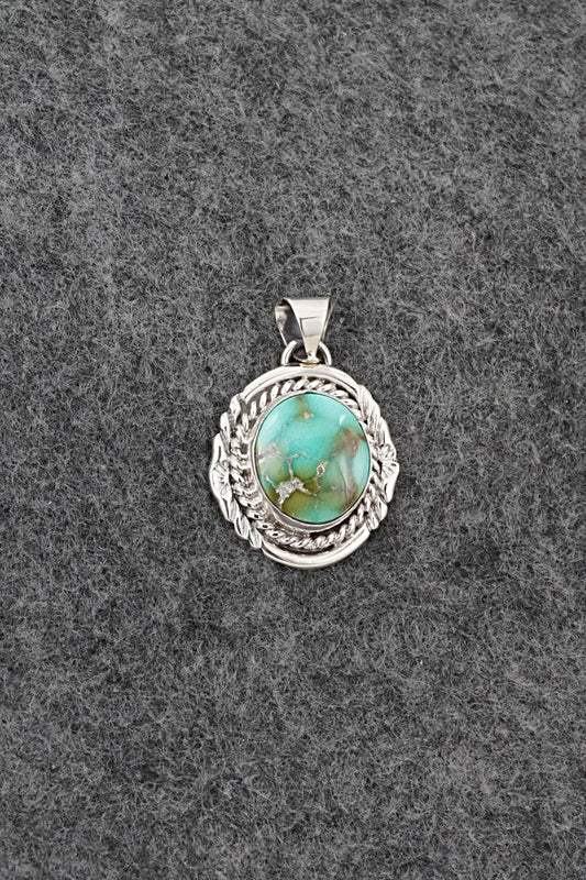 Turquoise and Sterling Silver Pendant - Gene Martinez