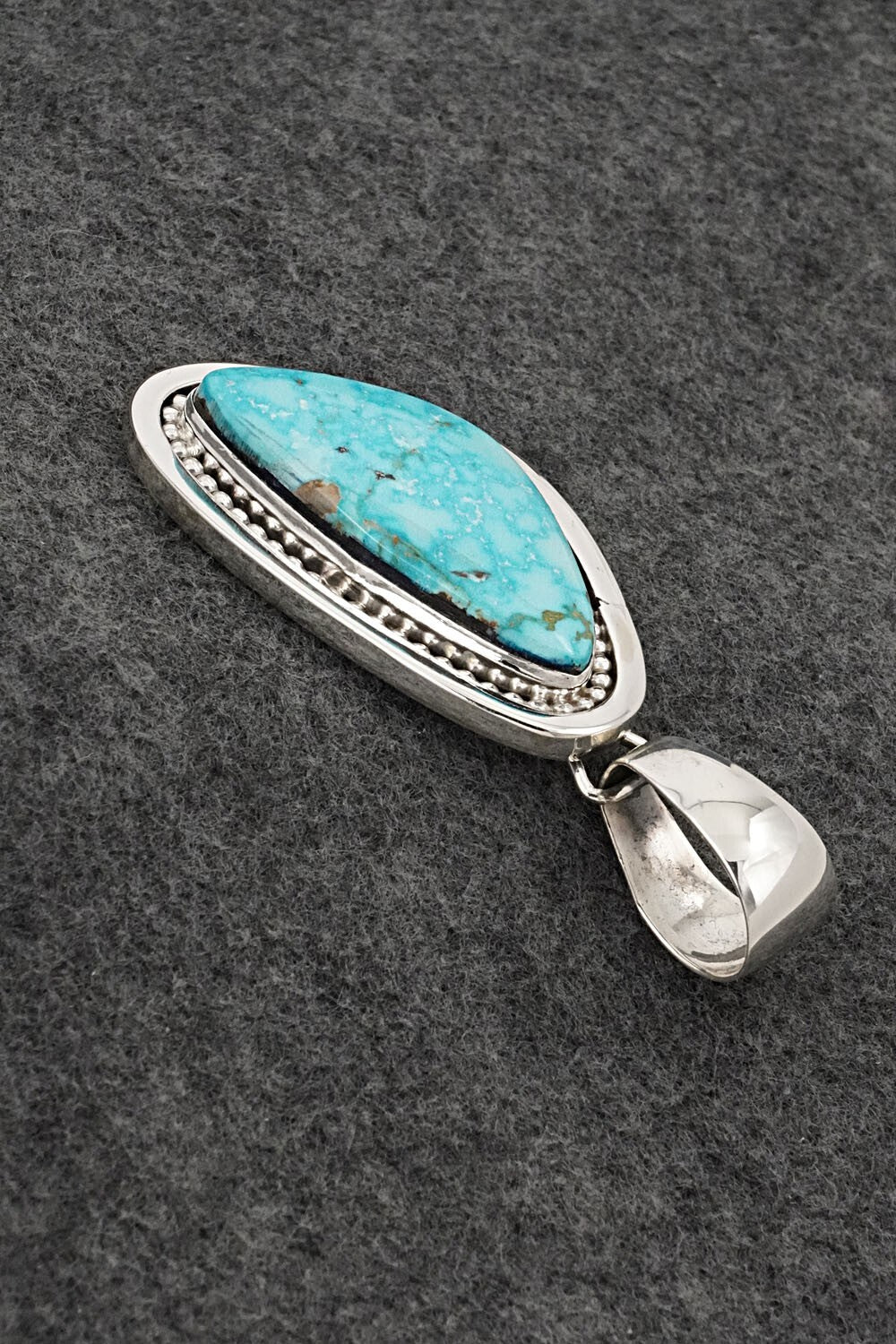 Turquoise & Sterling Silver Pendant - Paul Livingston