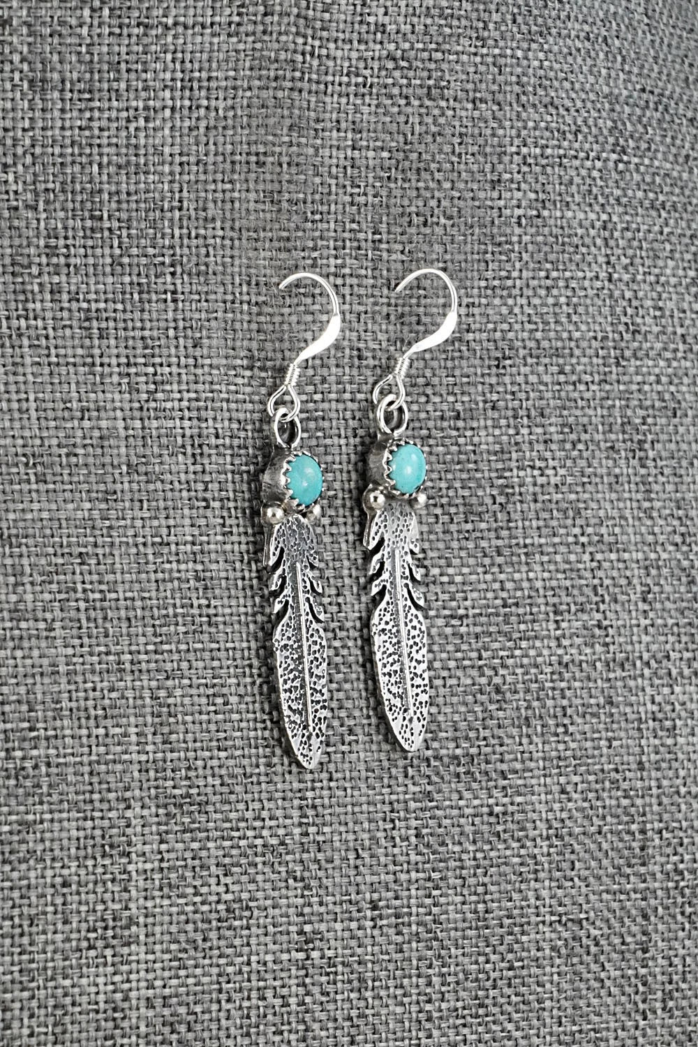 Turquoise & Sterling Silver Earrings - Adelarae Yazzie