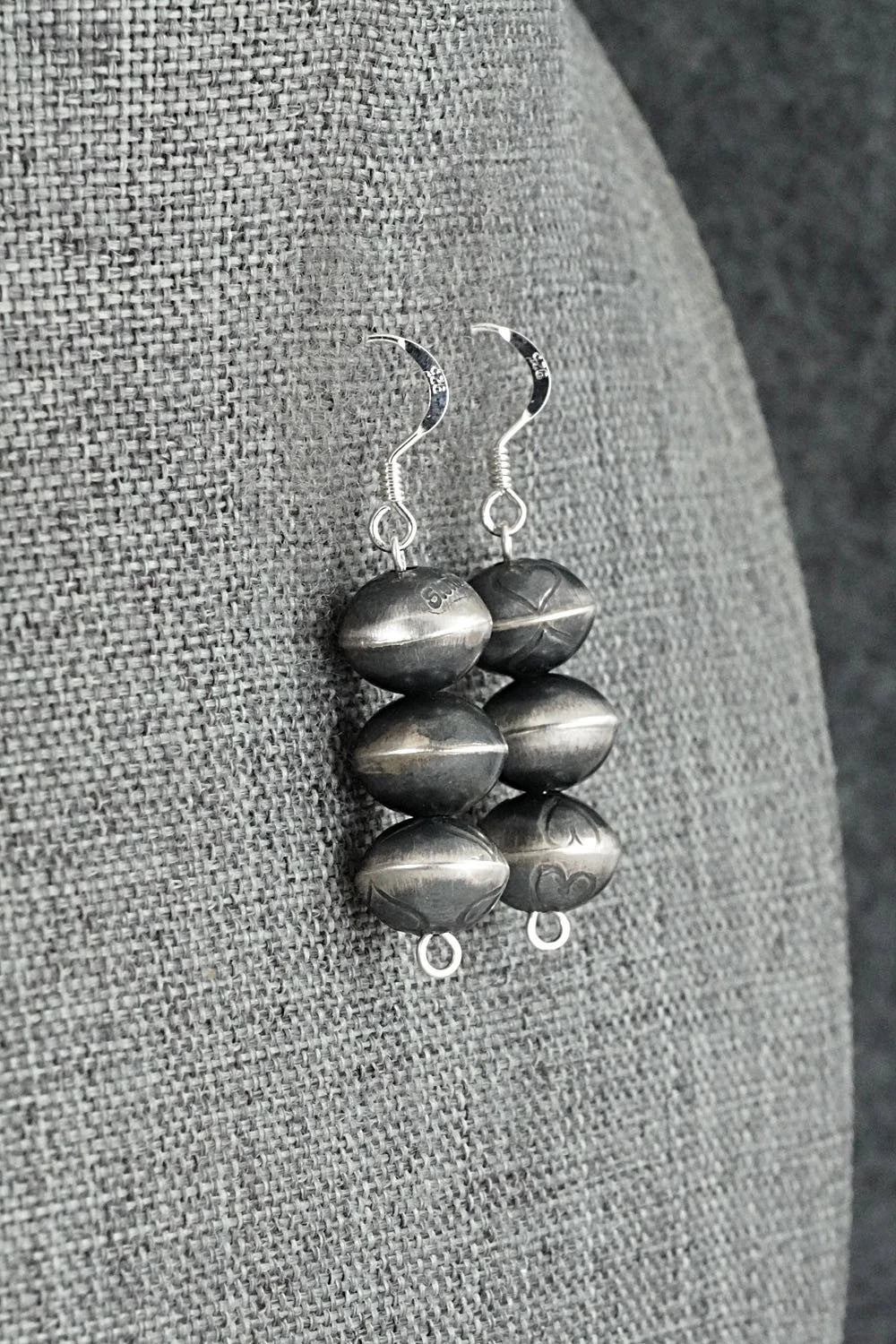 Sterling Silver Navajo Pearl Earrings - Crystal Haley