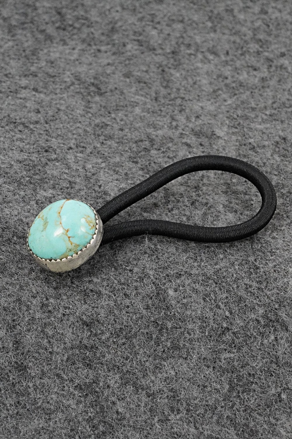 Turquoise & Sterling Silver Hair Tie - Jolene Begay