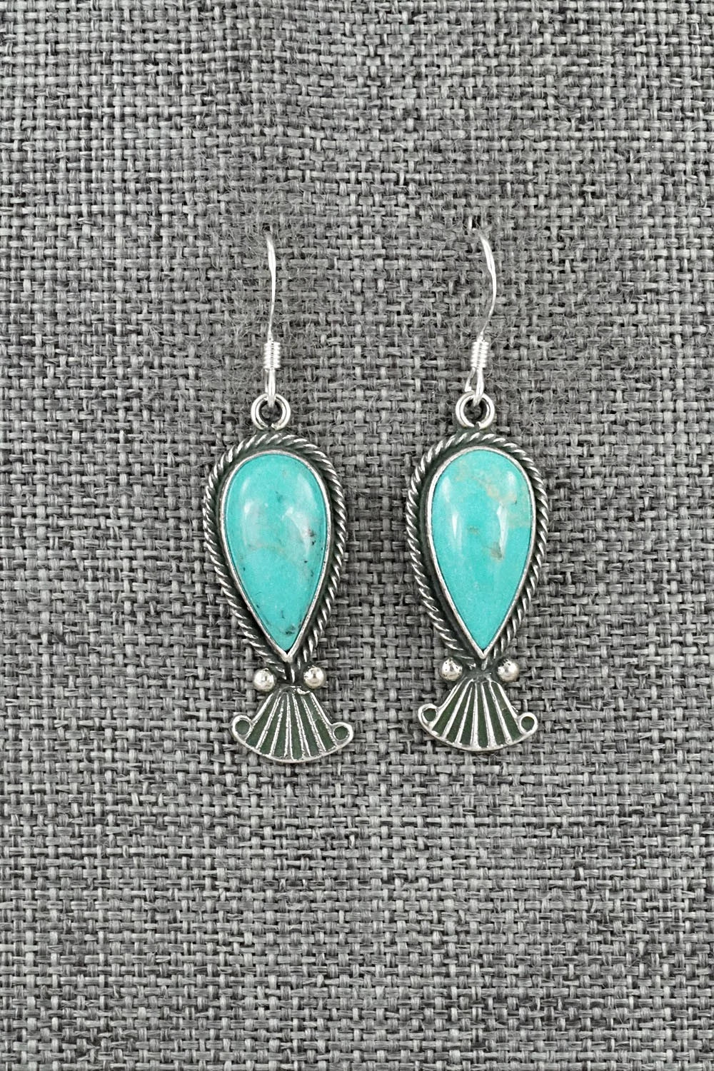 Turquoise & Sterling Silver Earrings - Verley Betone