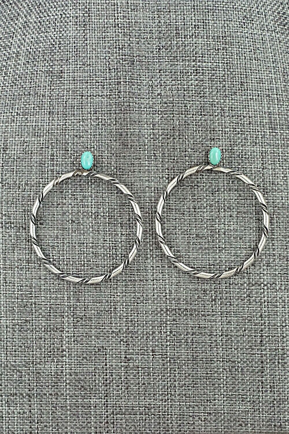 Turquoise and Sterling Silver Earrings - Nashina Tsosie