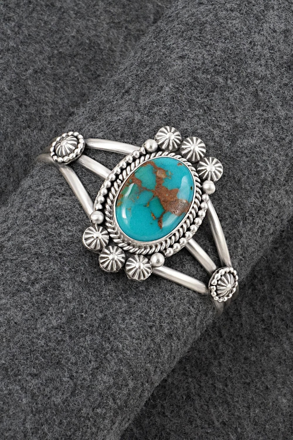 Turquoise & Sterling Silver Bracelet - Michael Calladitto