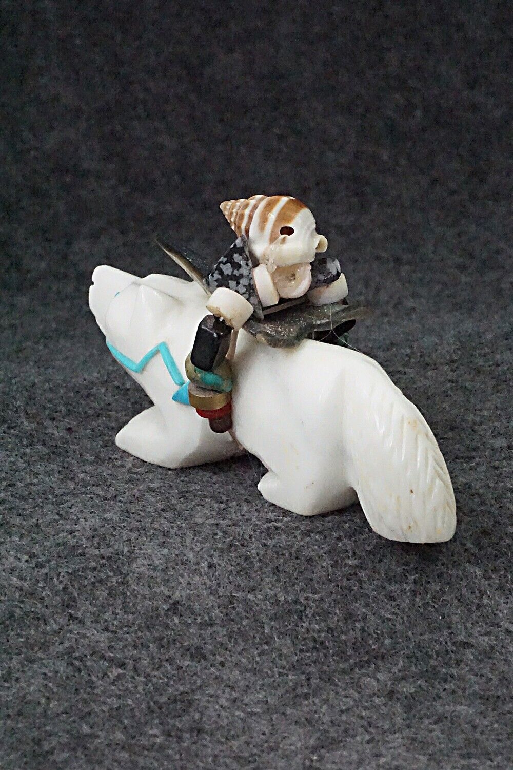 Wolf Zuni Fetish Carving - Michael Laweka