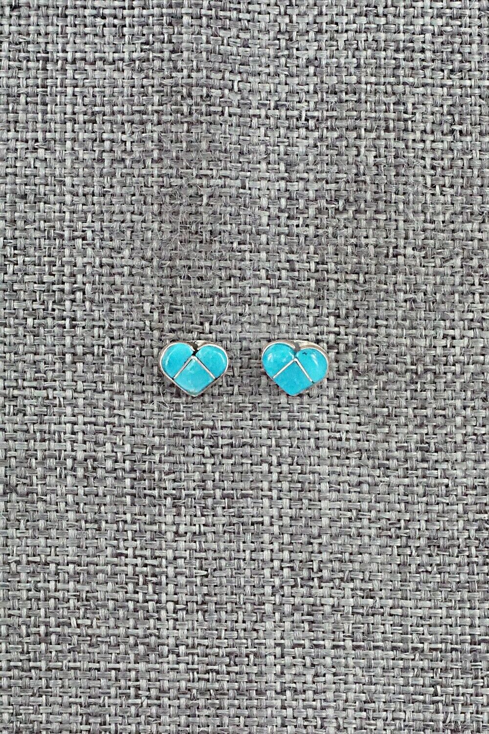 Turquoise & Sterling Silver Inlay Earrings - Linda Chavez