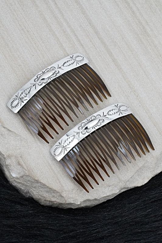 Sterling Silver Hair Combs - Bertha Begay