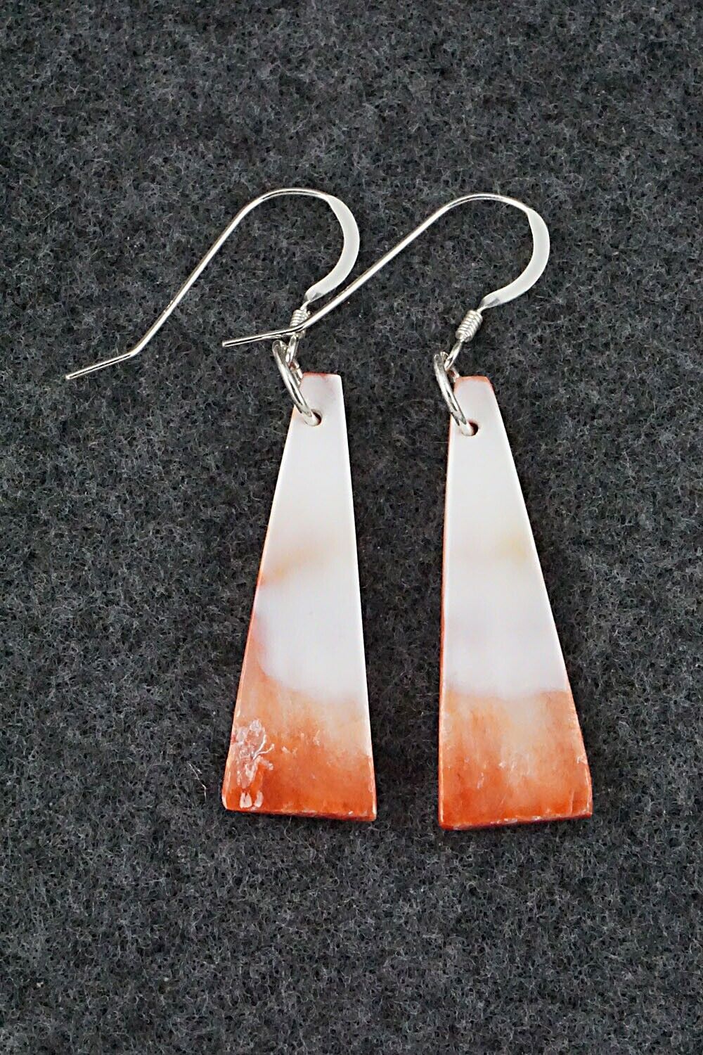 Spiny Oyster & Sterling Silver Earrings - Louise Pete