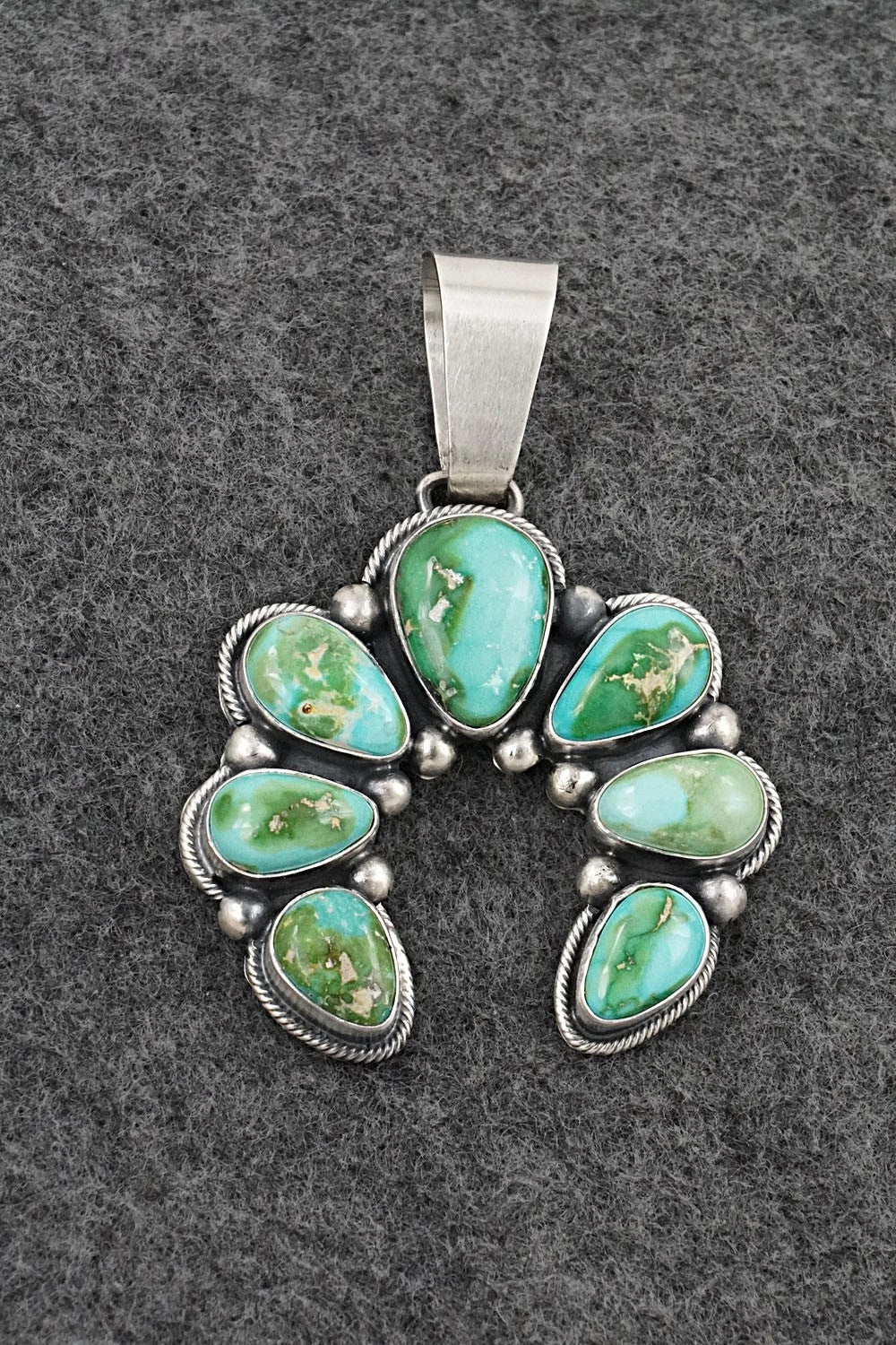 Turquoise & Sterling Silver Pendant - Paul Livingston