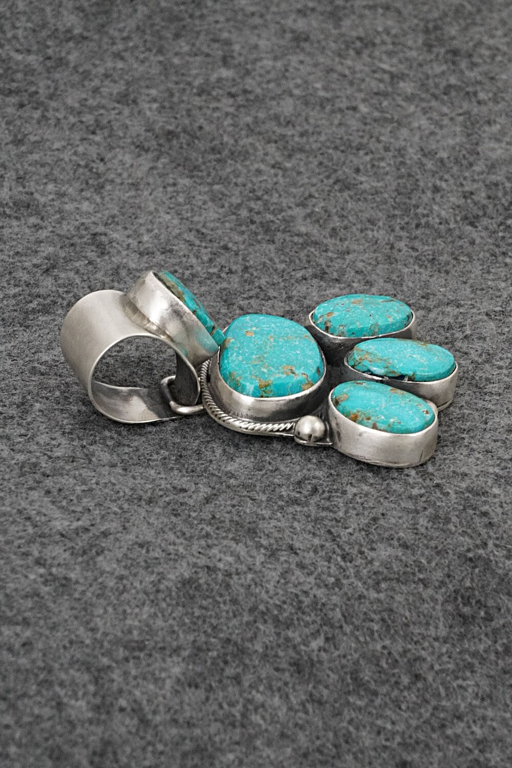 Turquoise & Sterling Silver Pendant - Kathleen Livingston