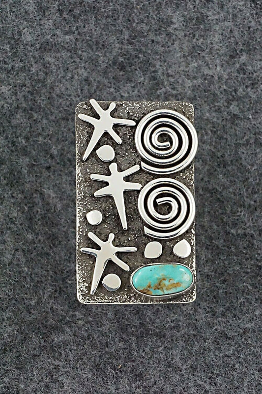 Turquoise & Sterling Silver Ring - Alex Sanchez - Size 7.5