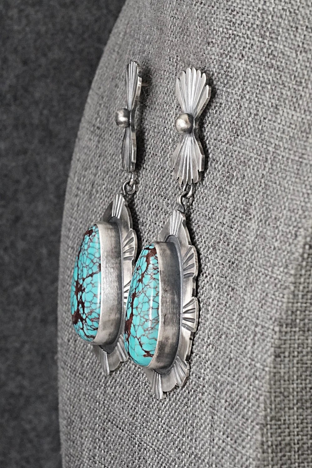 Turquoise & Sterling Silver Earrings - Mark Yazzie