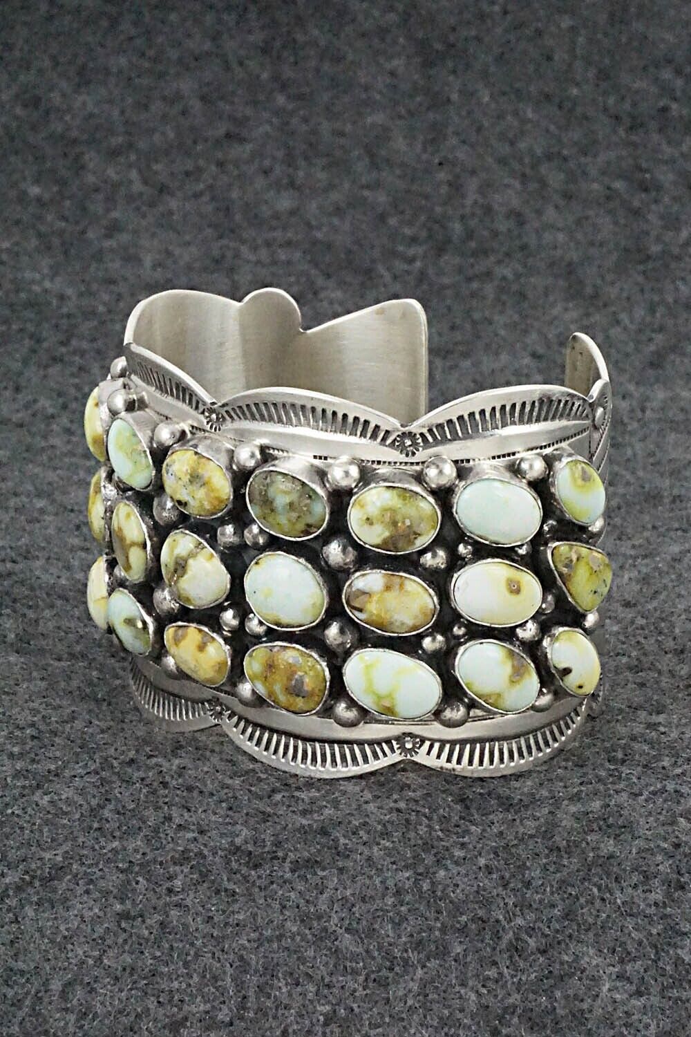 Variscite & Sterling Silver Bracelet - Tom Lewis