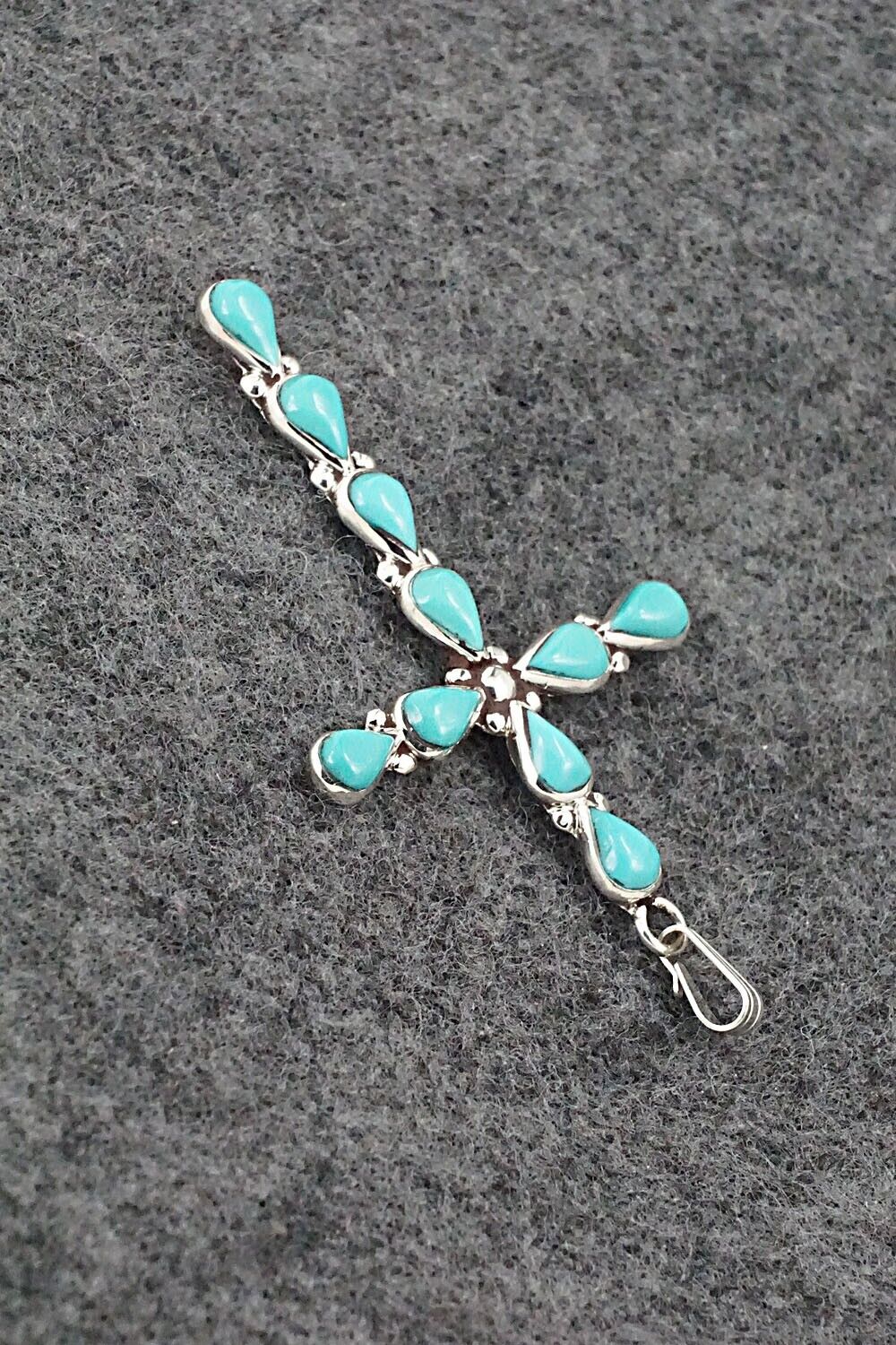 Turquoise & Sterling Silver Pendant - Gina Dosedo