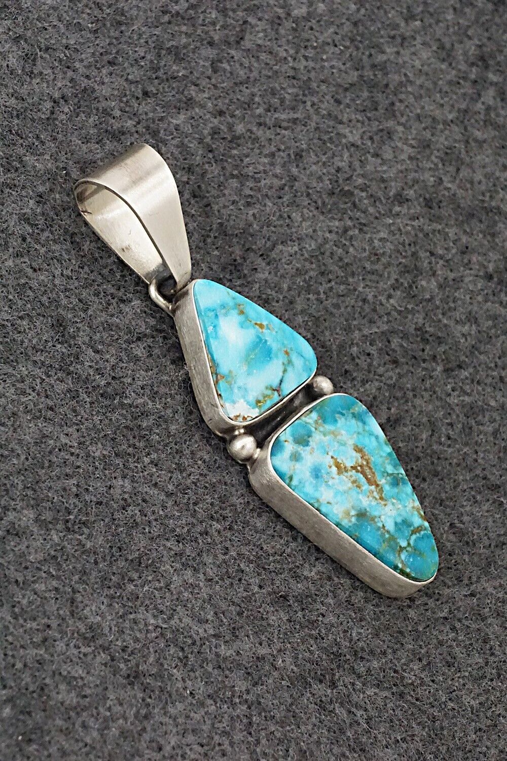 Turquoise & Sterling Silver Pendant - Darrin Livingston