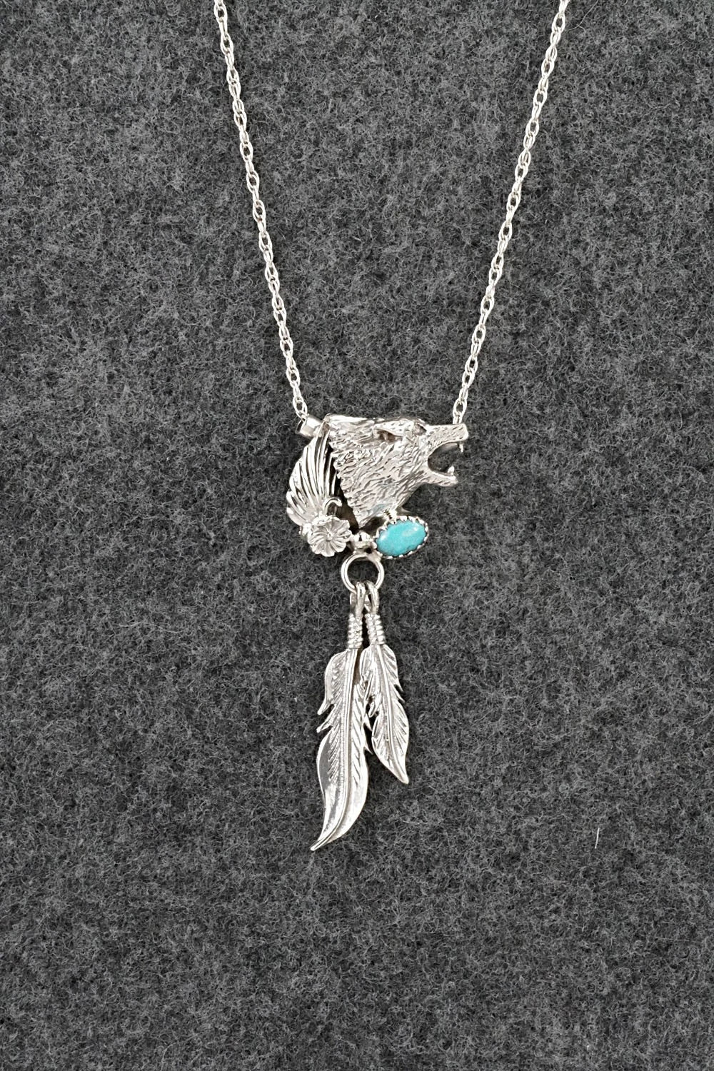Turquoise & Sterling Silver Necklace - Genevieve Francisco