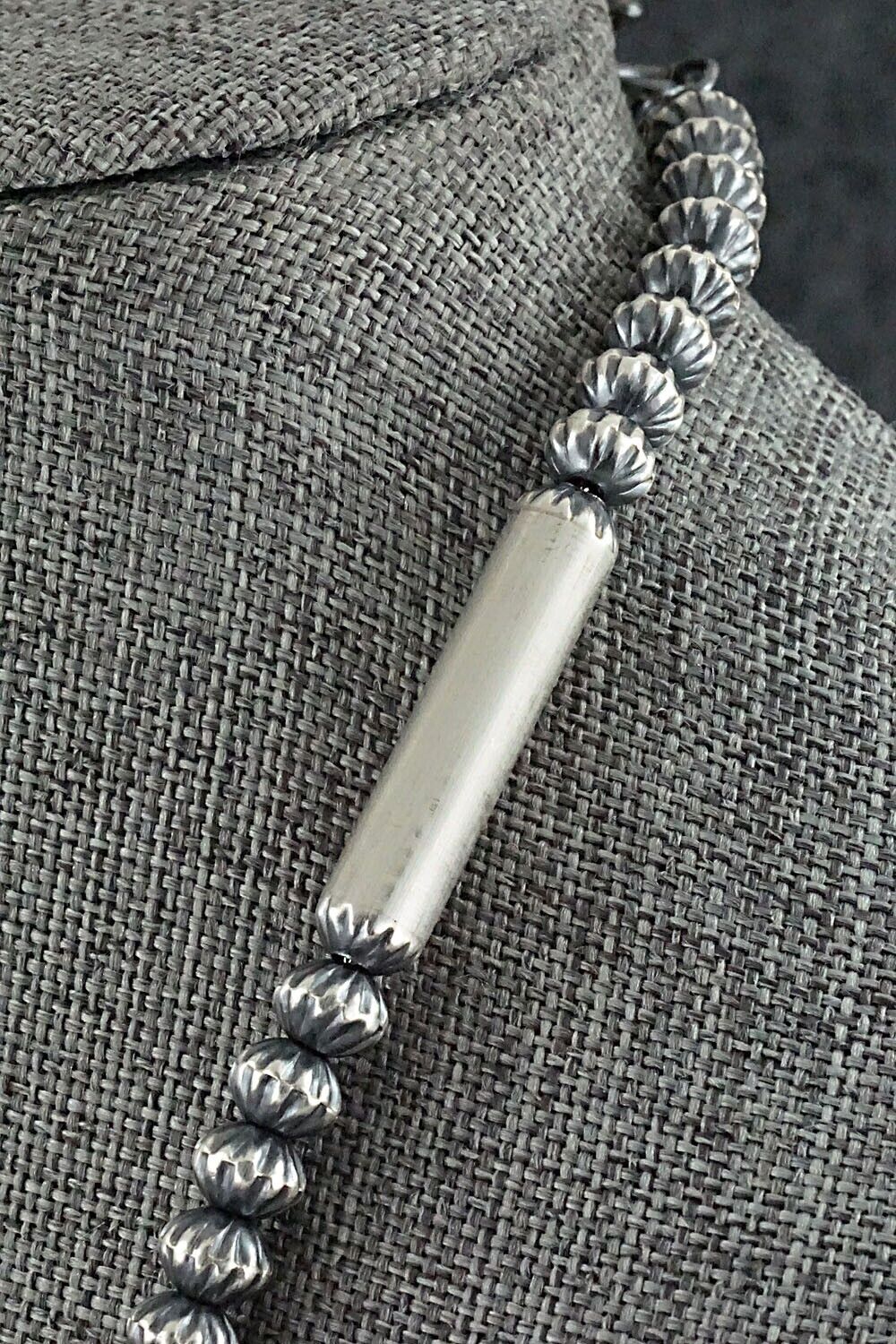 Sterling Silver Navajo Pearl Necklace 20" - Tonisha Haley