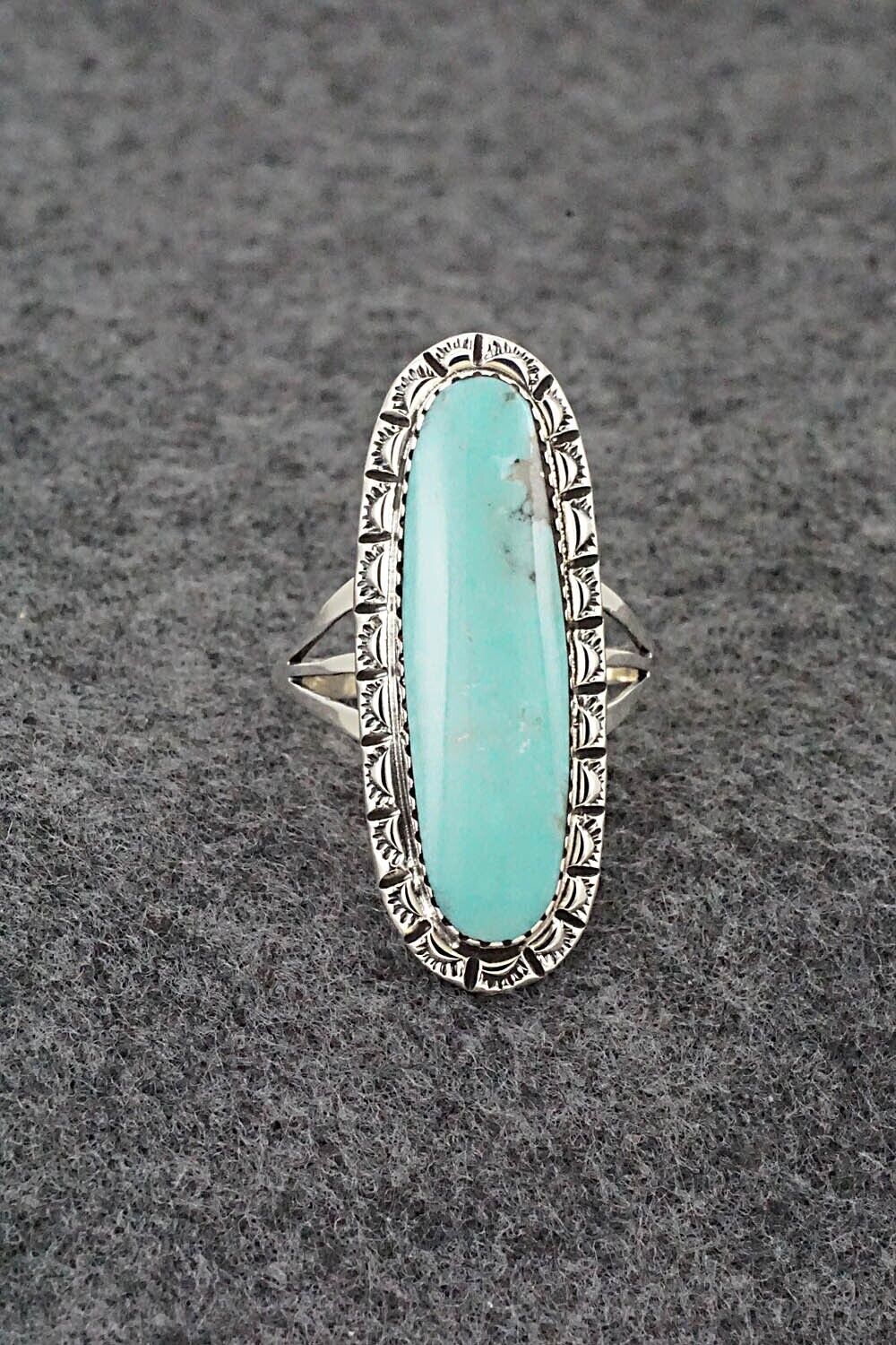 Turquoise & Sterling Silver Ring - Mike Smith - Size 10